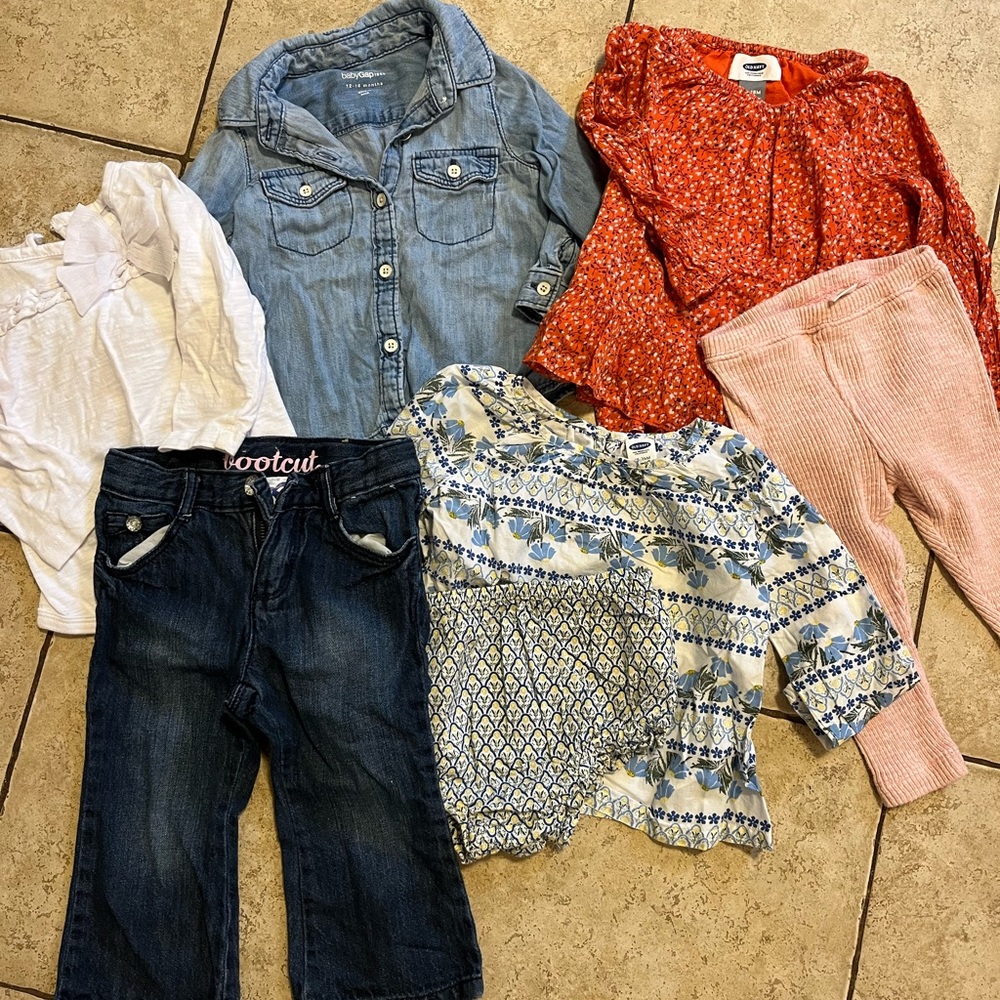 Old Navy Baby Gap Kids Matching Set - Floral Blue, Red, White, Pink